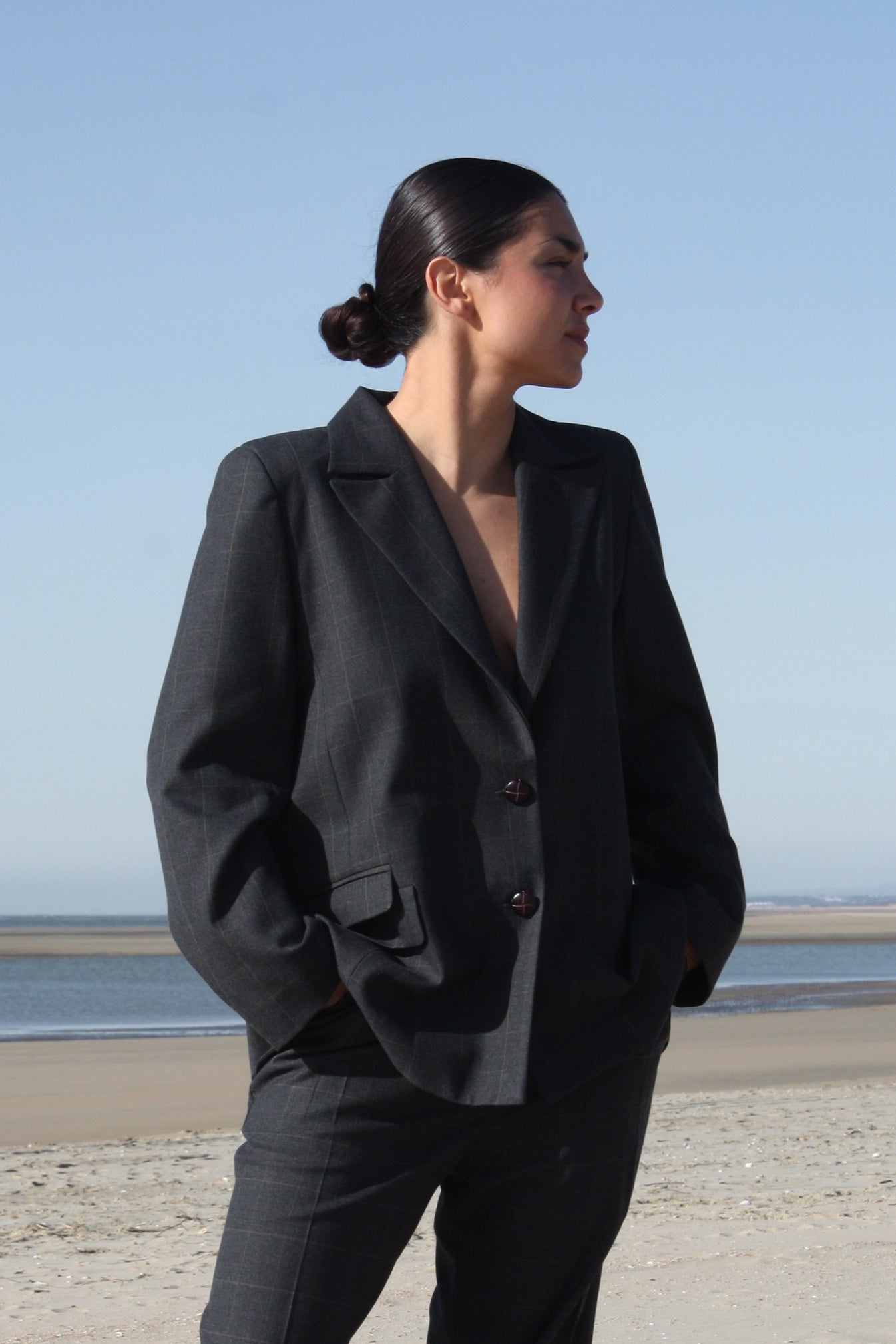 Blazer traje oversize